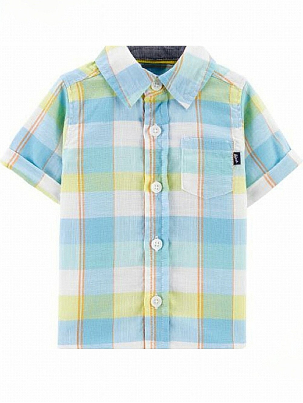 OshKosh Plaid Short-Sleeve Buttondown